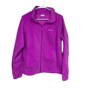 Columbia Purple Magenta Fleece Zip Front Jacket XL